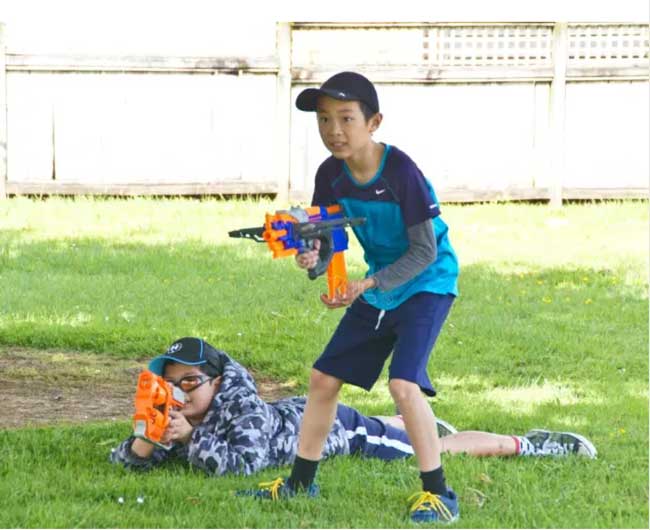 Nerf Gun school holiday fun