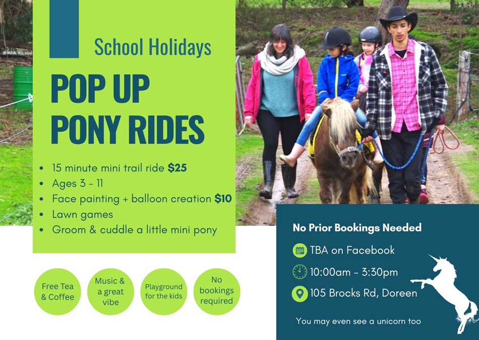 Pop Up pony rides melbourne